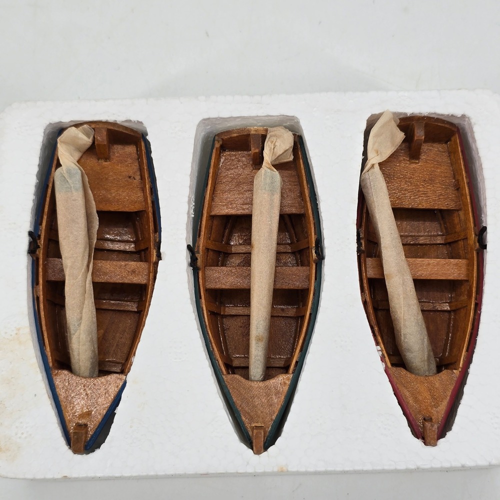 Dept 56 Wooden Rowboats Village Accessories  56.52797 Multicolor 3pc Set